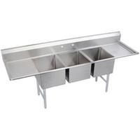 John Boos E3S8162012T18 Sink 3 Compartments 16 Wide x 20 Front to Back x 12 Deep Bowls 18 Drainboard Right 18 Drainboard Left 18 Gauge E Series