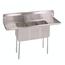 John Boos E3S81812T18 Sink 3 Compartments 18 Wide x 18 Front to Back x 12 Deep Bowls Two Drainboards 18 Gauge E series