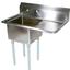 John Boos E1S8162012R18X Sink 1 Compartment 16 Wide x 20 Front to Back x 12 Deep Bowl 10 Backsplash 18 Drainboard Right 18 Gauge NSF