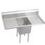 John Boos E1S8162012T18X Sink 1 Compartment 16 Wide x 20 Front to Back x 12 Deep Bowl 10 Backsplash 18 Drainboard Left 18 Drainboard Right 18 Gauge NSF