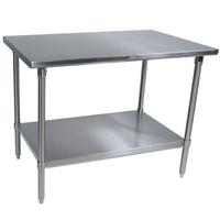 John Boos ST63060SSK Work Table Stainless Steel Top Stainless Steel Undershelf and Legs 30 x 60 Length 16 Gauge Top