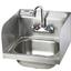 Krowne HS26L Hand Sink 14 Wide x 10 Front to Back x 6 Deep Bowl Includes Low Lead Splash Mount Gooseneck Faucet 8 Side Splashes