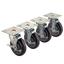 Krowne 28101S Plate Casters With Lock 220 Lb Load Capacity 3 Diameter Set of Four 4