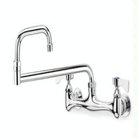Krowne 12824L Low Lead Heavy Duty Faucet splashmounted 8 centers jointed nozzle 24 long NSFANSI