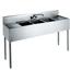 Krowne CS1872 Sink 3 Compartment 14 Wide x 10 Front to Back x 10 Deep Bowls 18 Drainboard Left 18 Drainboard Right Stainless Steel Side and Legs