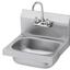 Krowne HS2L Hand Sink 14 Wide x 10 Front to Back x 6 Deep Bowl Includes Low Lead Splash Mount Gooseneck Faucet 
