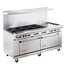American Range AR24G8B Range 72 Wide 8 Burners 32000 BTU 24 Manual Griddle Right with Two Standard Ovens